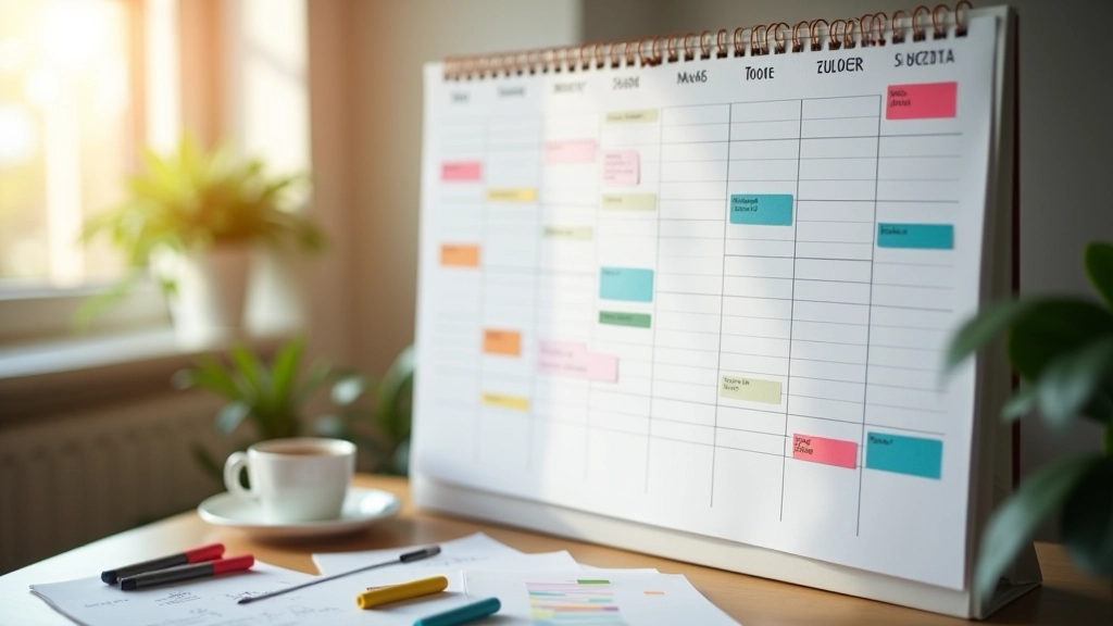 Calendrier annuel avec périodes de soldes rentrée et fêtes de fin d'année mises en évidence